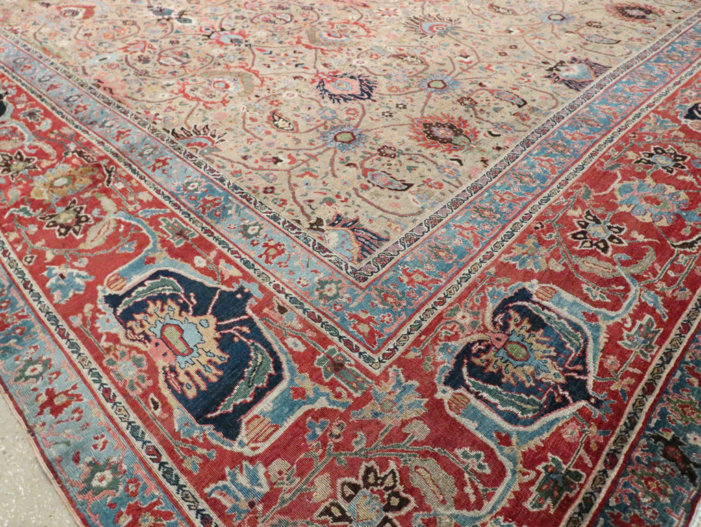 Antique Persian Bidjar Square Oversize Carpet, No.19090 - Gsblank
