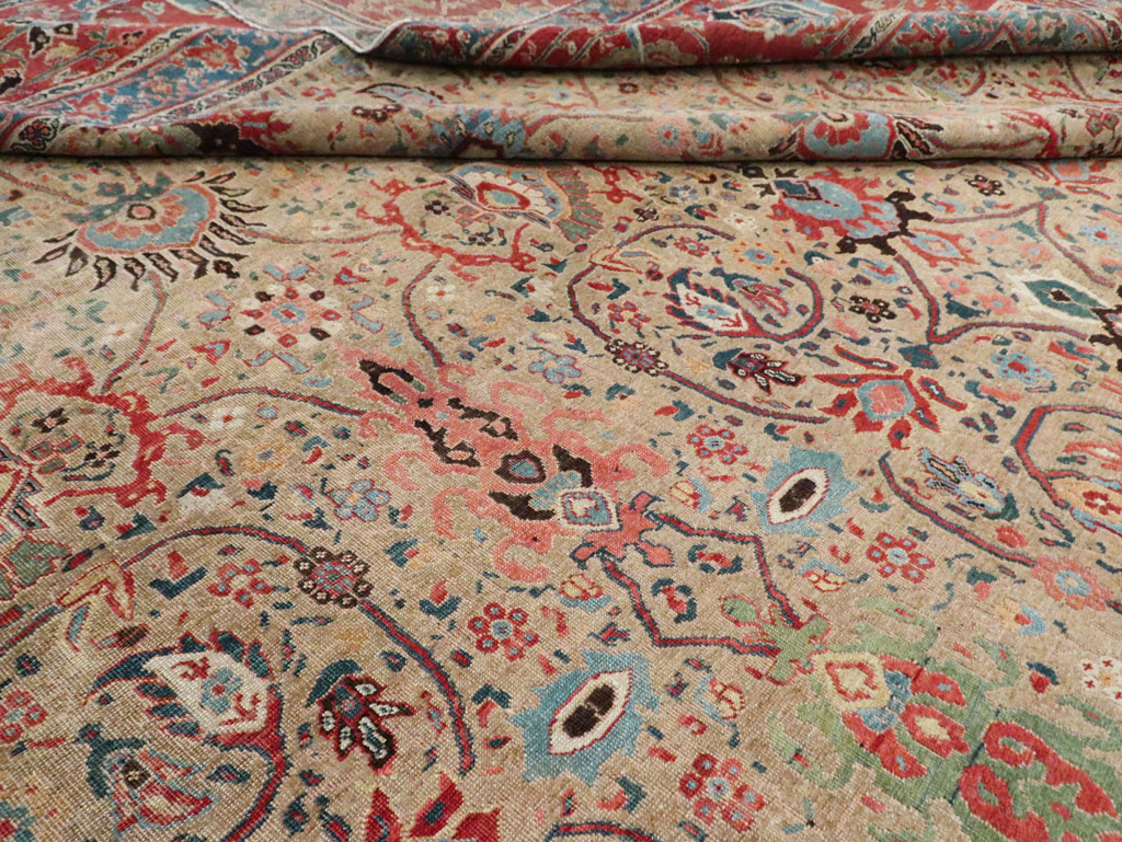 Antique Persian Bidjar Square Oversize Carpet, No.19090 - Gsblank
