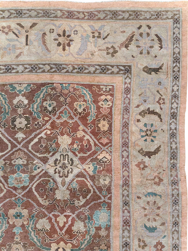 Antique Persian Mahal Large Room Size Carpet, No.19094 - Gsblank