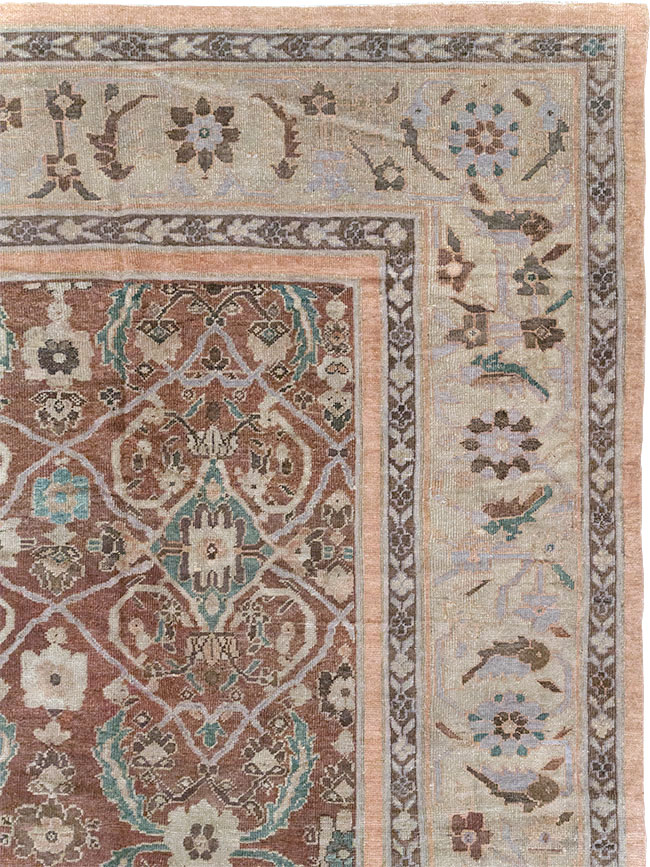 Antique Persian Mahal Large Room Size Carpet, No.19094 - Gsblank