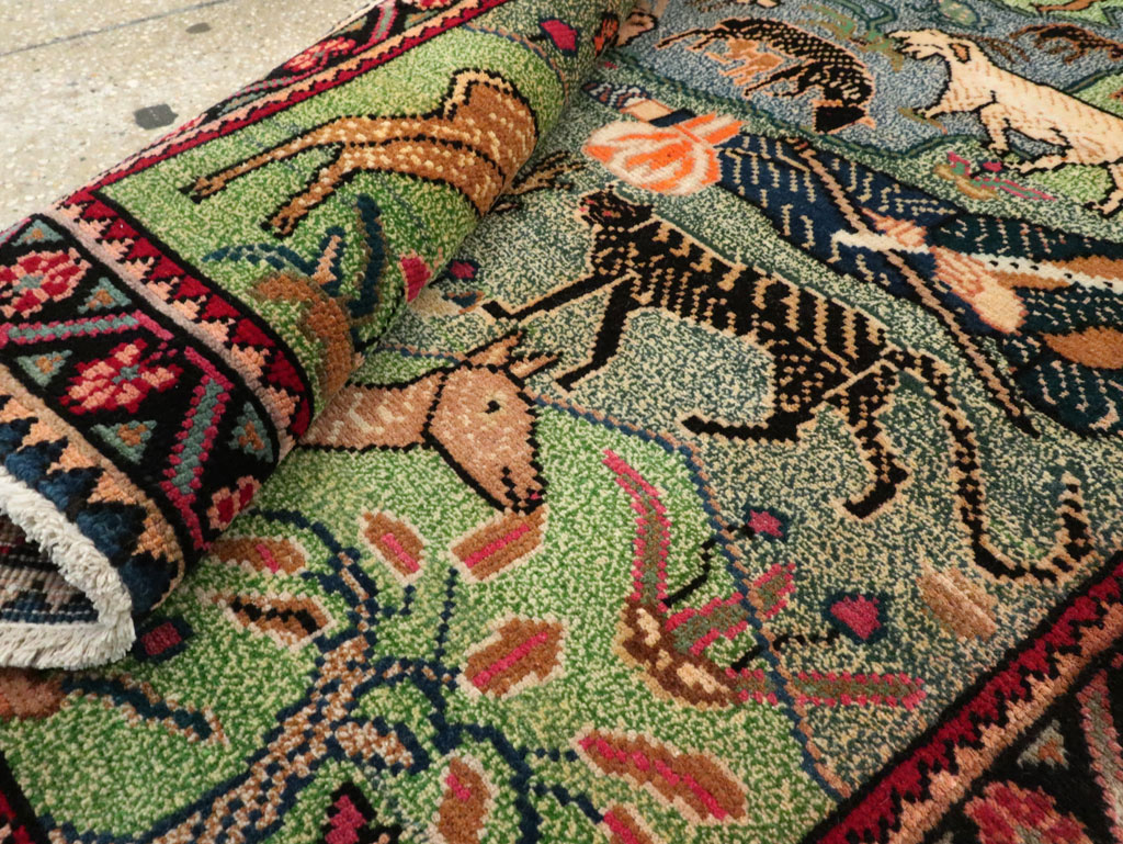 Vintage Persian Gabbeh Pictorial Rug, No.19109 - Gsblank