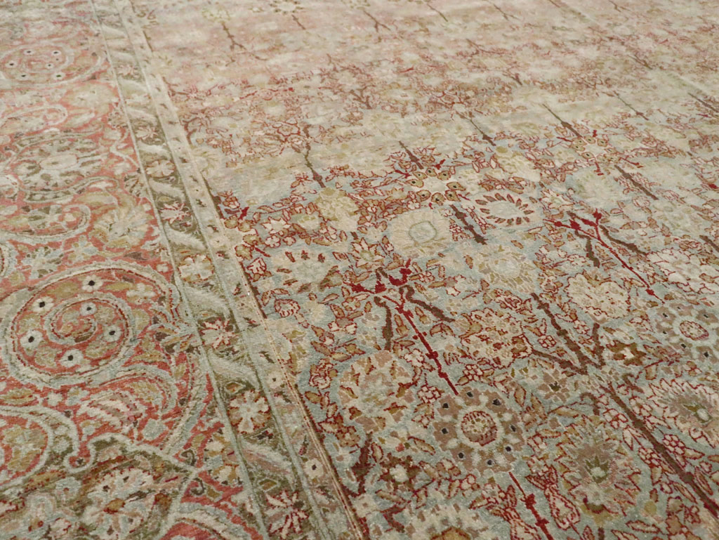 Antique Persian Isfahan Large Room Size Carpet, No.19160 - Gsblank