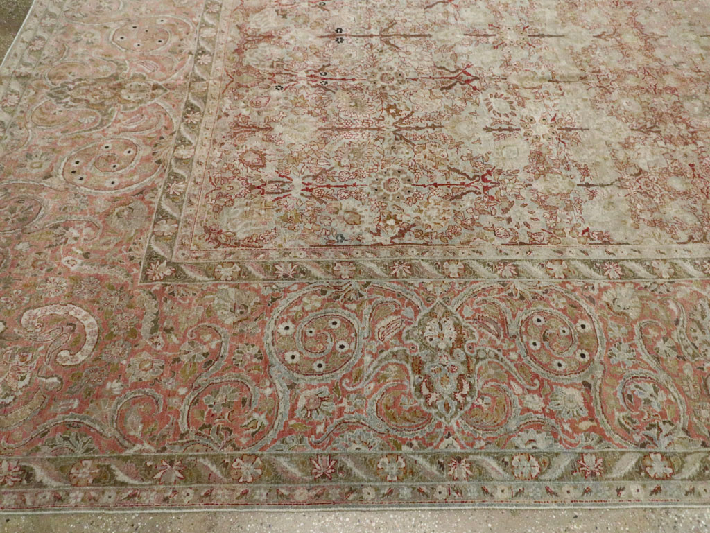 Antique Persian Isfahan Large Room Size Carpet, No.19160 - Gsblank