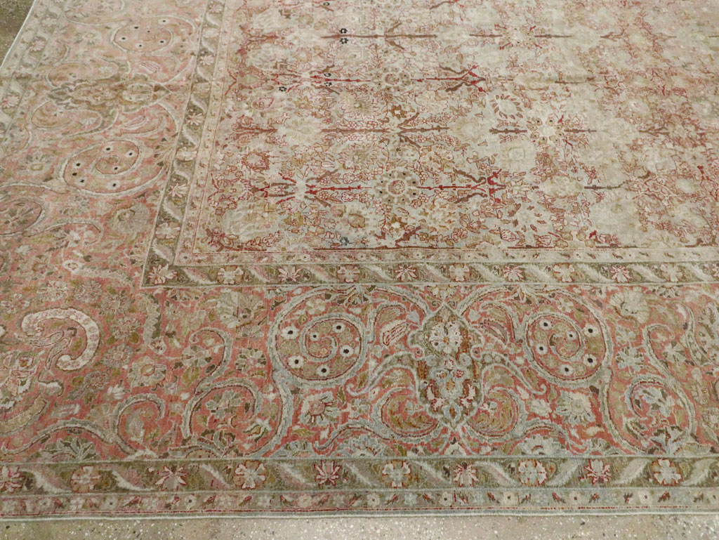 Antique Persian Isfahan Large Room Size Carpet, No.19160 - Gsblank