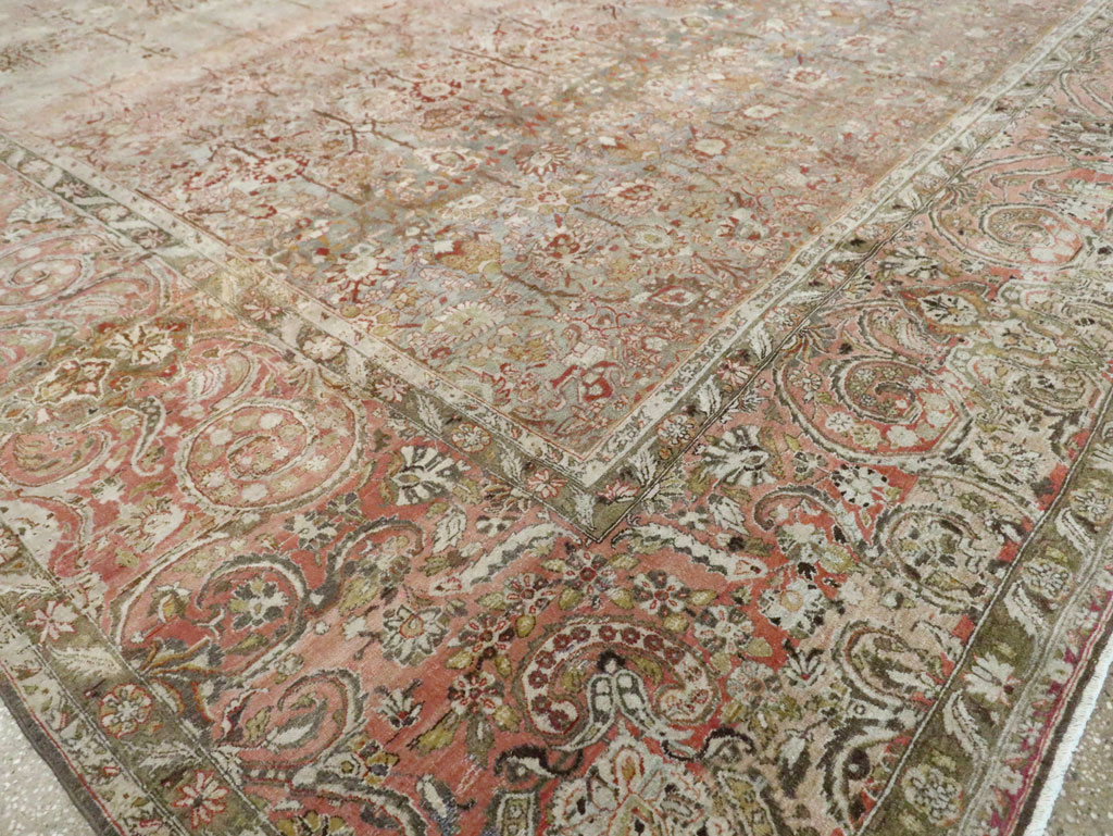 Antique Persian Isfahan Large Room Size Carpet, No.19160 - Gsblank