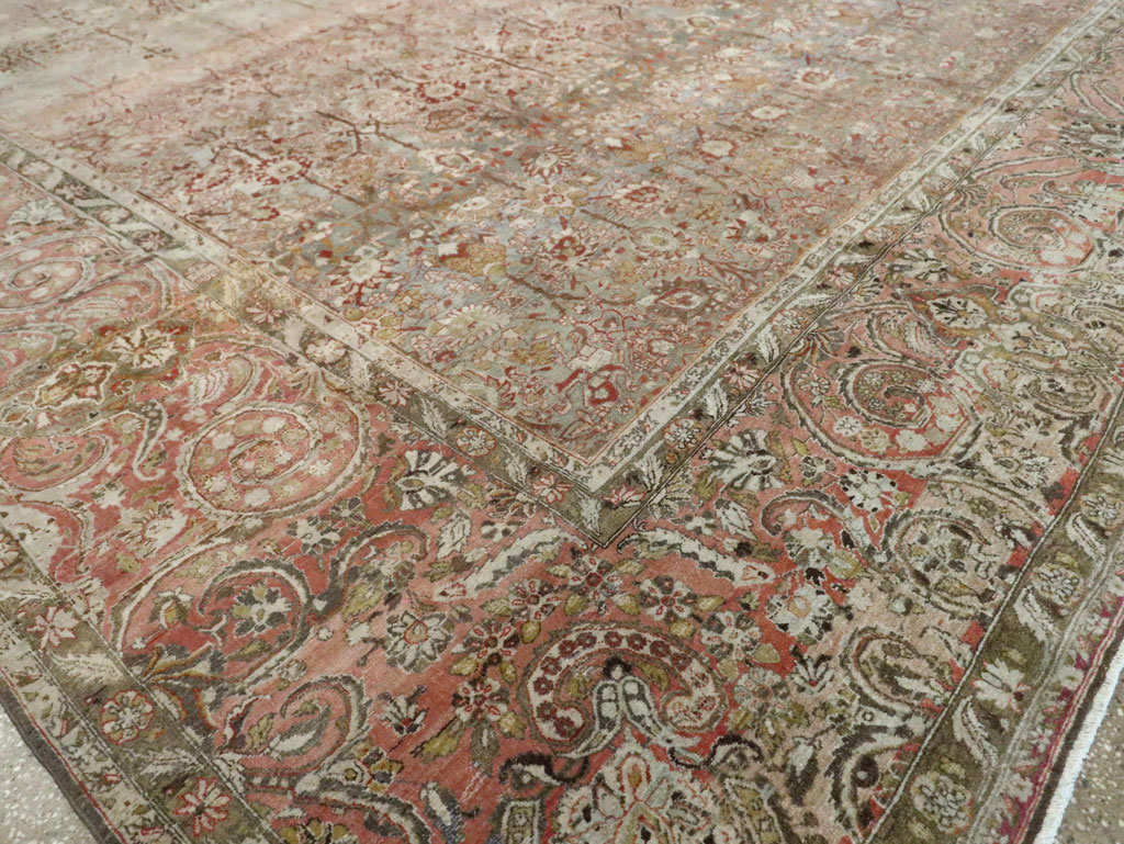 Antique Persian Isfahan Large Room Size Carpet, No.19160 - Gsblank