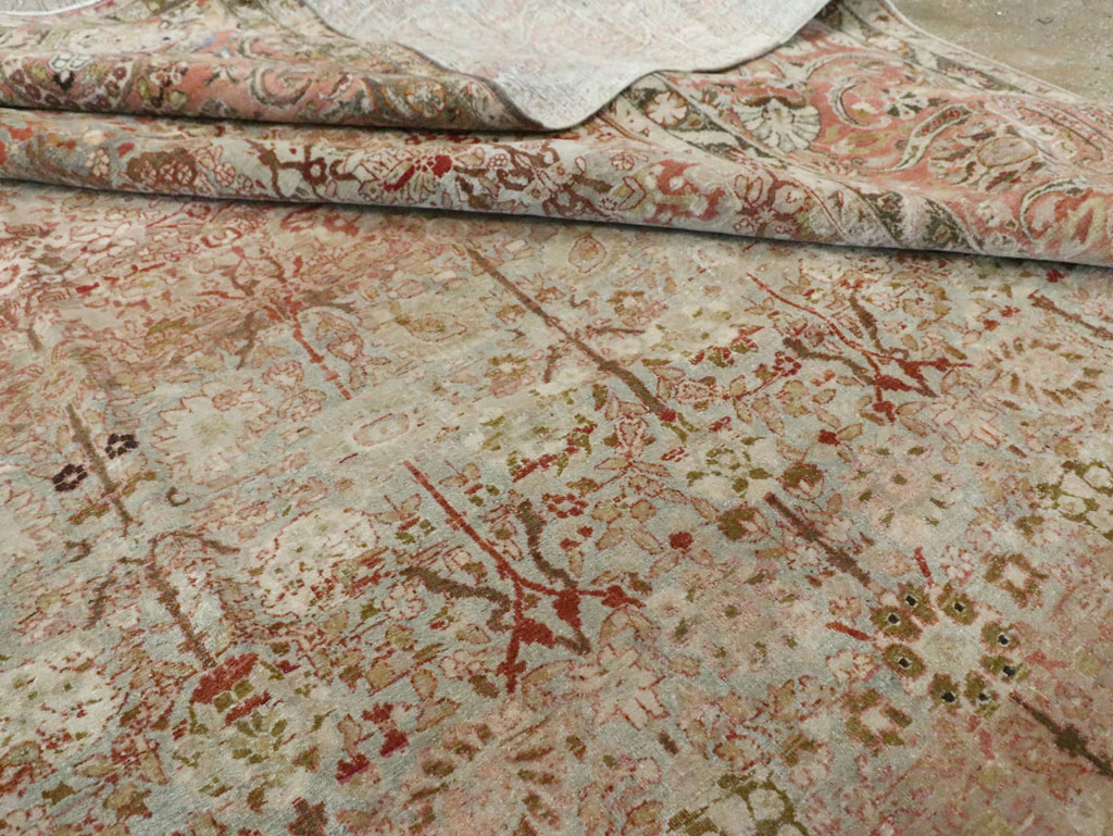 Antique Persian Isfahan Large Room Size Carpet, No.19160 - Gsblank