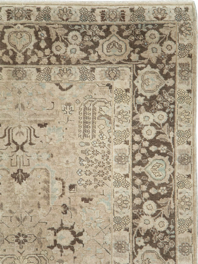 Vintage Persian Tabriz Small Room Size Carpet, No.19171 - Gsblank