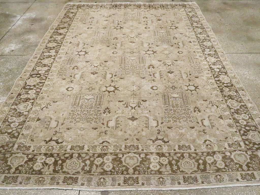 Vintage Persian Tabriz Small Room Size Carpet, No.19171 - Gsblank