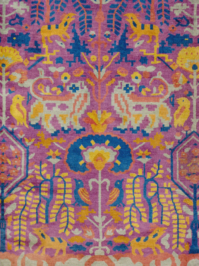 Vintage Indo-Chinese Art Deco Carpet, No.19184 - Gsblank