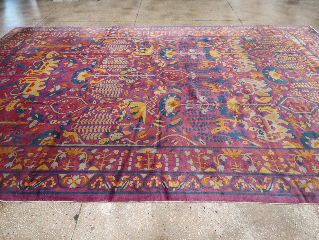 Vintage Indo-Chinese Art Deco Carpet, No.19184 - Gsblank