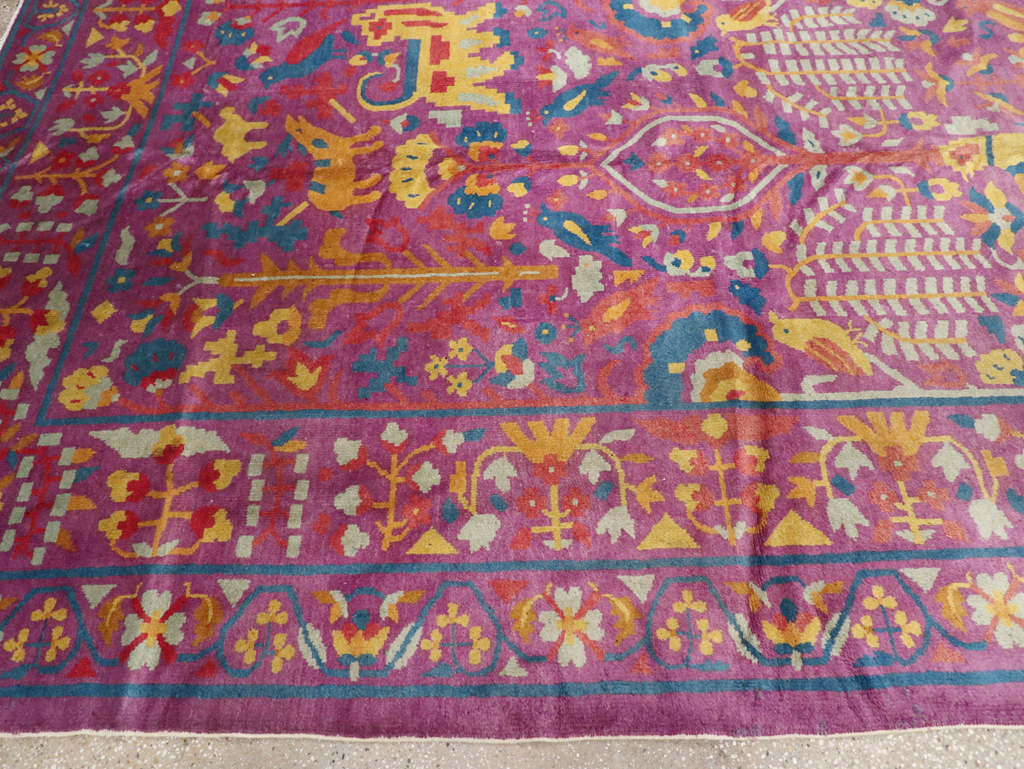 Vintage Indo-Chinese Art Deco Carpet, No.19184 - Gsblank