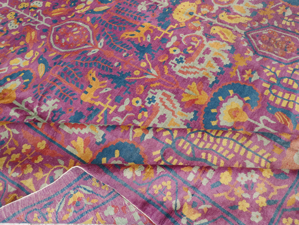 Vintage Indian Lahore Carpet, No.19184 - Gsblank