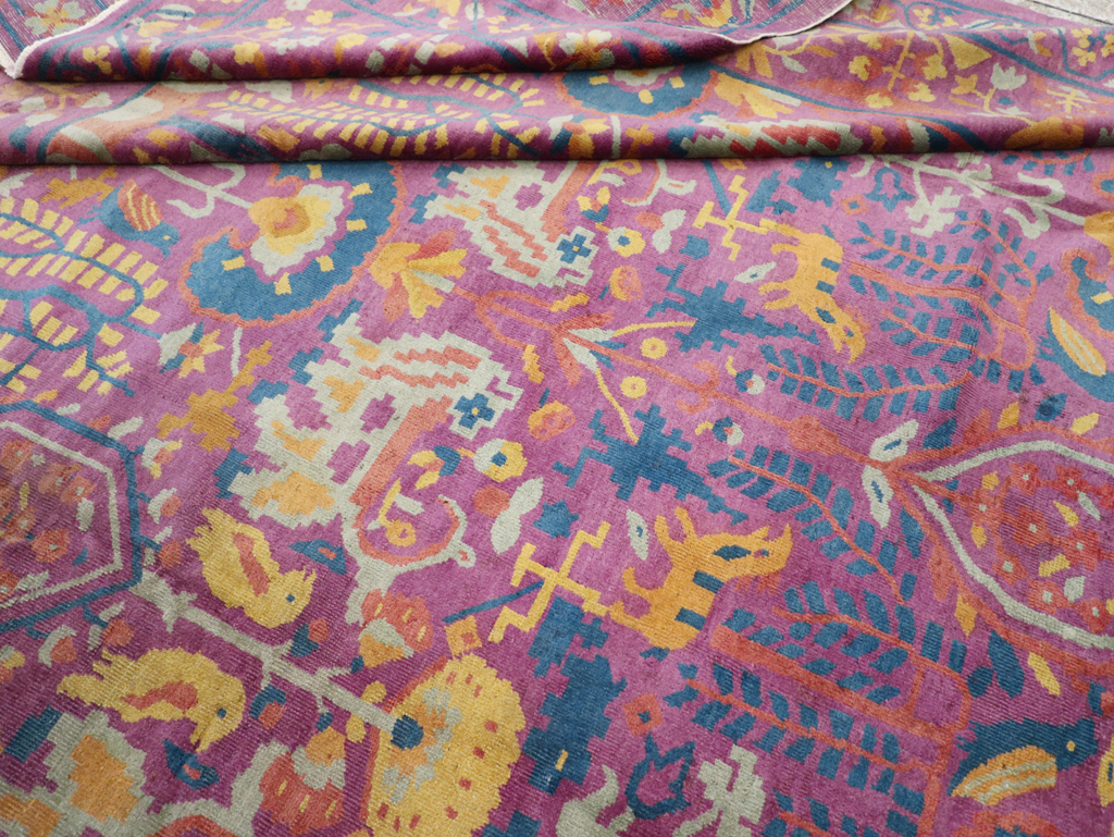 Vintage Indo-Chinese Art Deco Carpet, No.19184 - Gsblank