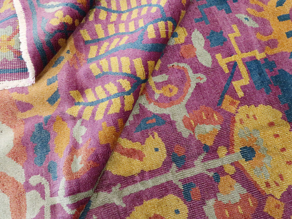 Vintage Indian Lahore Carpet, No.19184 - Gsblank