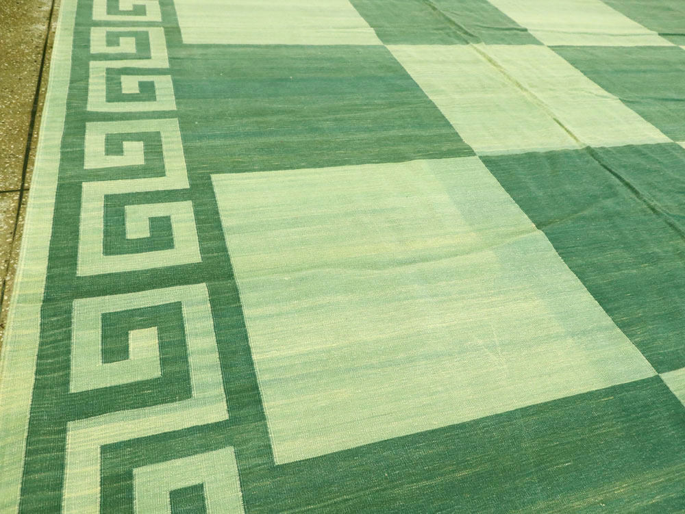 Vintage Indian Dhurrie Carpet, No.19189 - Gsblank