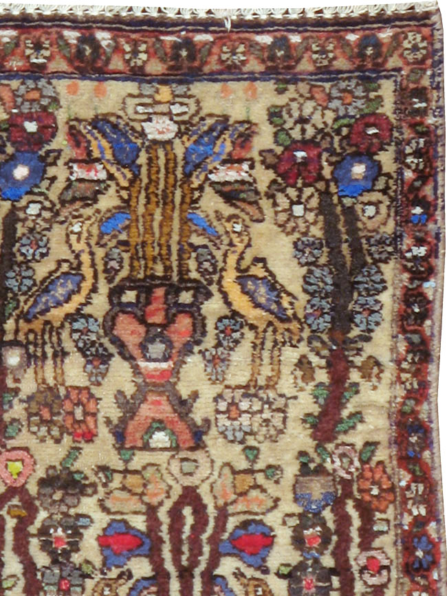 Vintage Persian Malayer Pictorial Rug, No.19284 - Gsblank