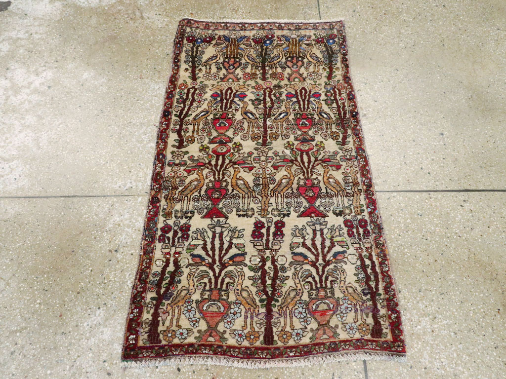 Vintage Persian Malayer Pictorial Rug, No.19284 - Gsblank