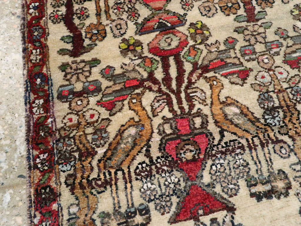 Vintage Persian Malayer Pictorial Rug, No.19284 - Gsblank