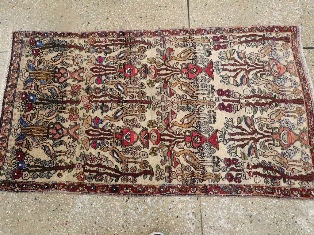 Vintage Persian Malayer Pictorial Rug, No.19284 - Gsblank