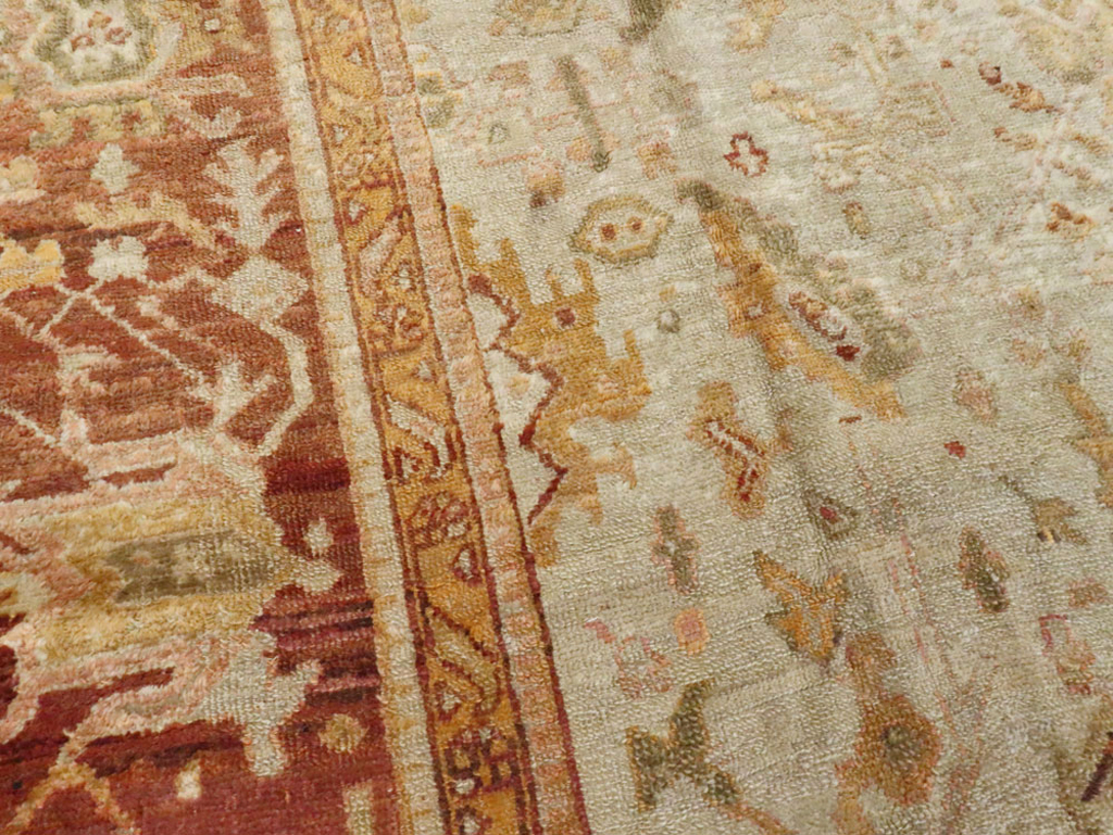 Antique Turkish Oushak Carpet, No.19942 - Gsblank