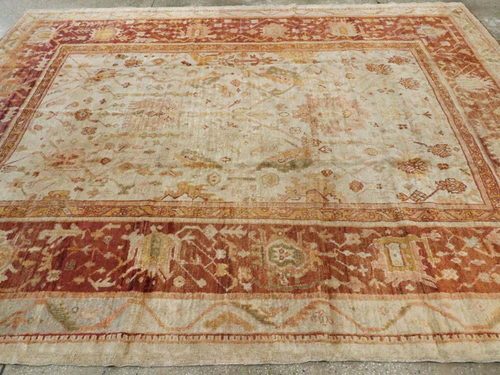 Antique Turkish Oushak Carpet, No.19942 - Gsblank