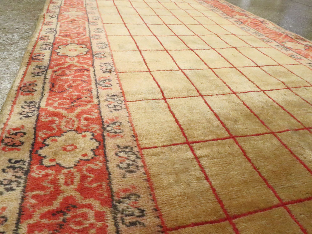 Antique Turkish Borlou Oushak Runner, No.19945 - Gsblank
