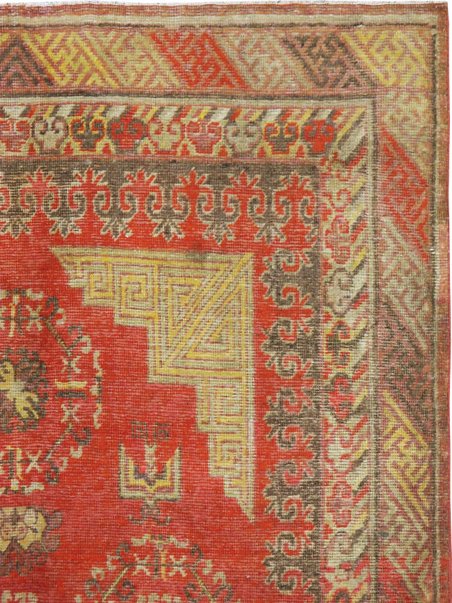 Vintage East Turkestan Khotan Carpet, No.19985 - Gsblank