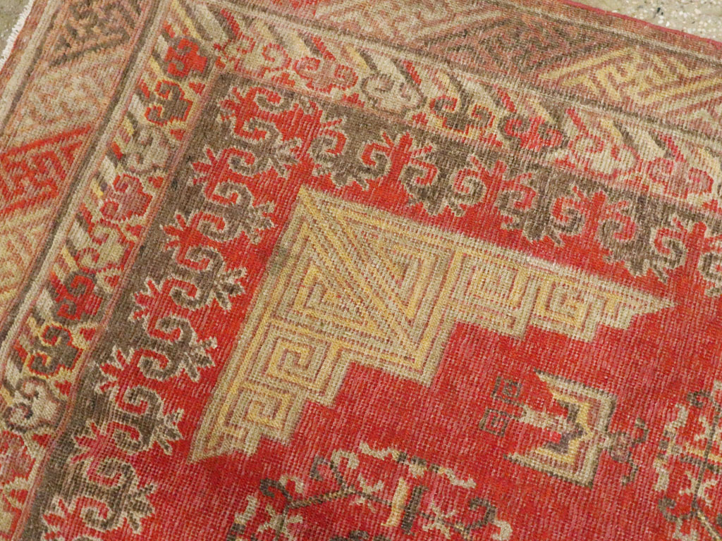 Vintage East Turkestan Khotan Carpet, No.19985 - Gsblank