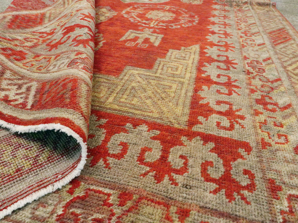 Vintage East Turkestan Khotan Carpet, No.19985 - Gsblank