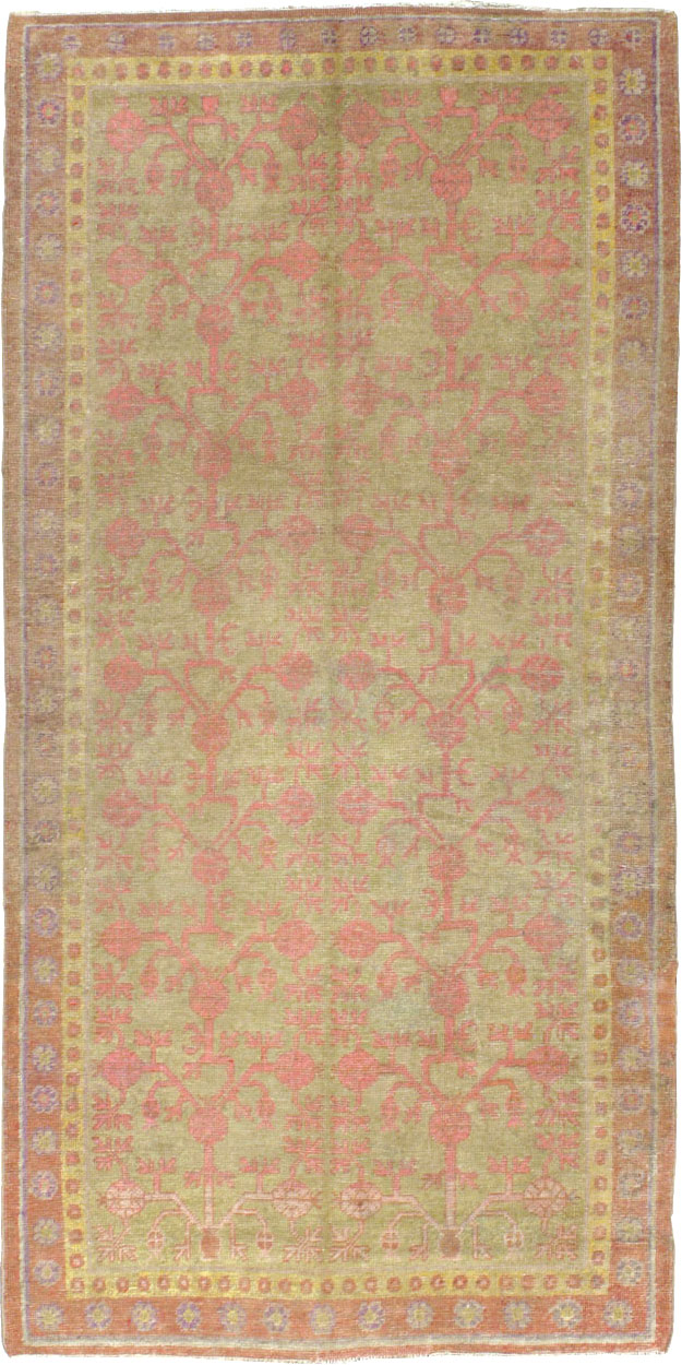 Vintage East Turkestan Khotan Rug, No.19990 - Gsblank