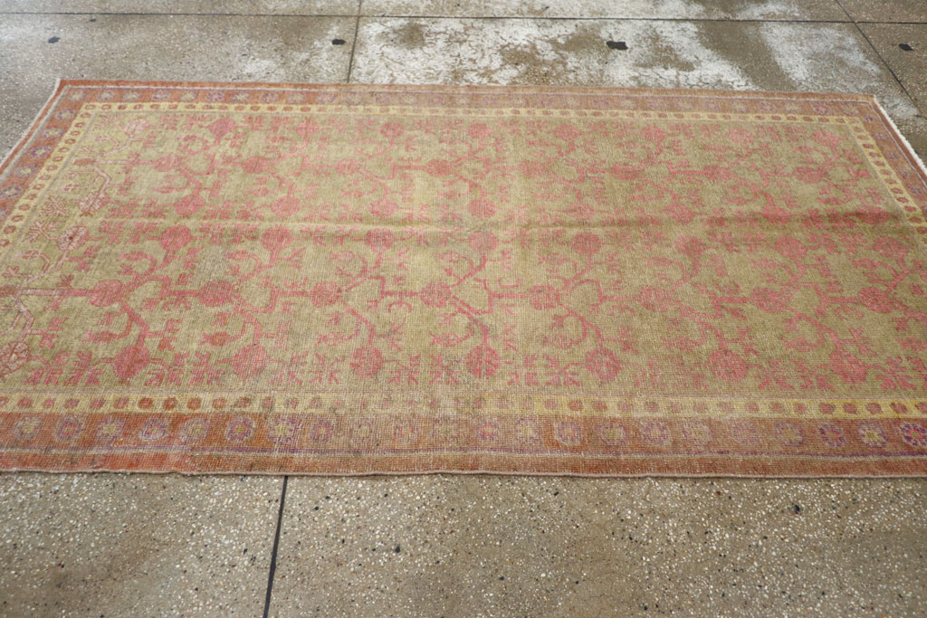 Vintage East Turkestan Khotan Rug, No.19990 - Gsblank