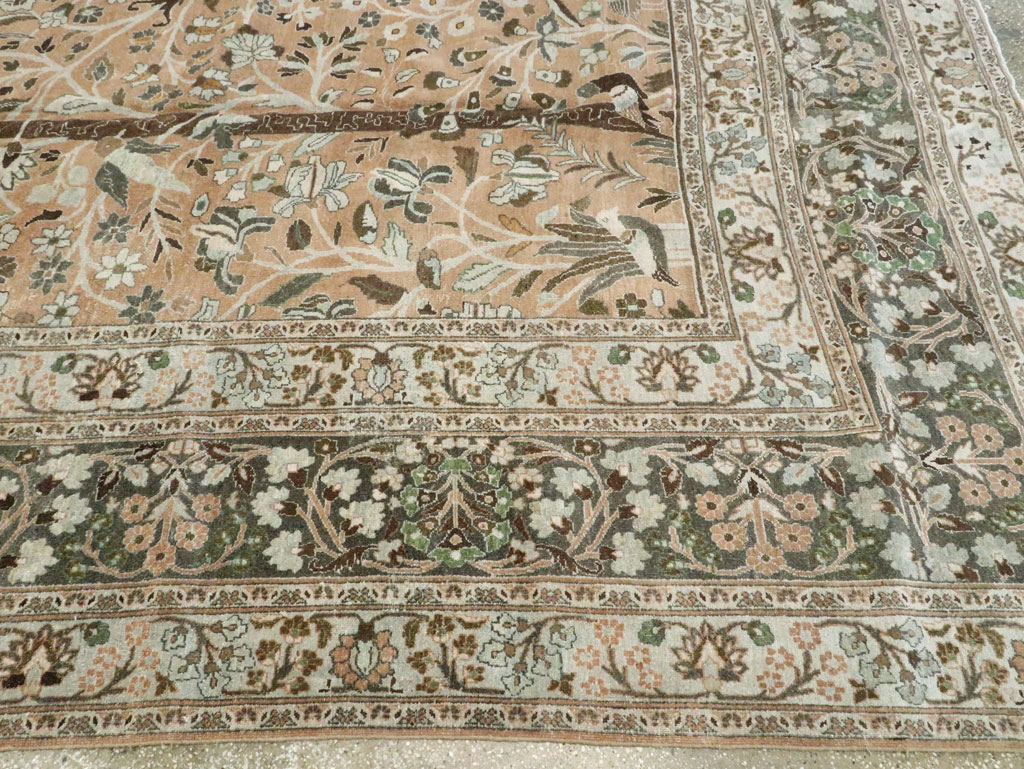 Vintage Persian Mashad Carpet, No.20022 - Gsblank