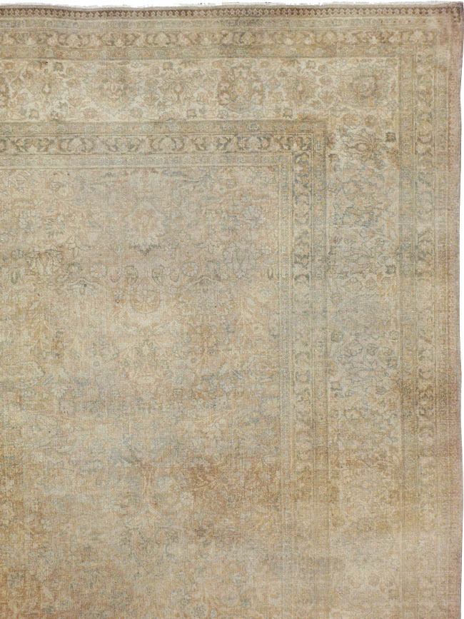 Antique Persian Tabriz Square Carpet, No.20044 - Gsblank