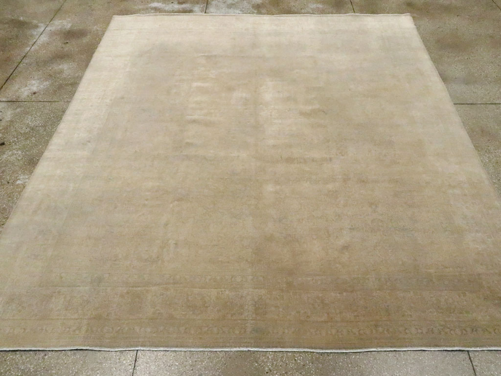 Antique Persian Tabriz Square Carpet, No.20044 - Gsblank