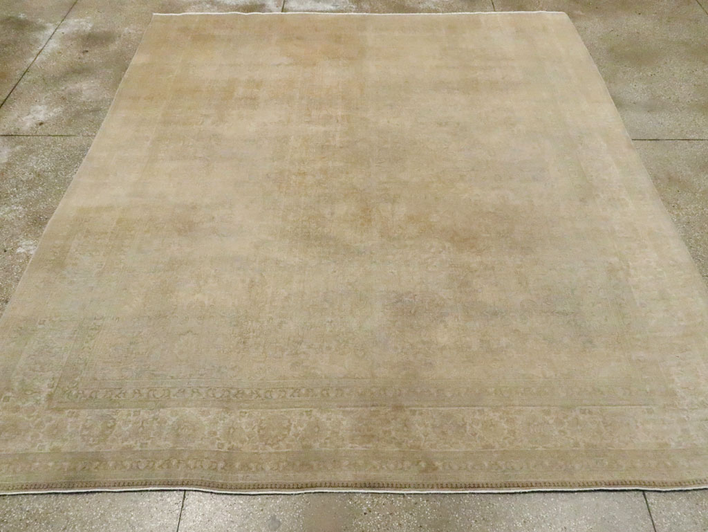 Antique Persian Tabriz Square Carpet, No.20044 - Gsblank