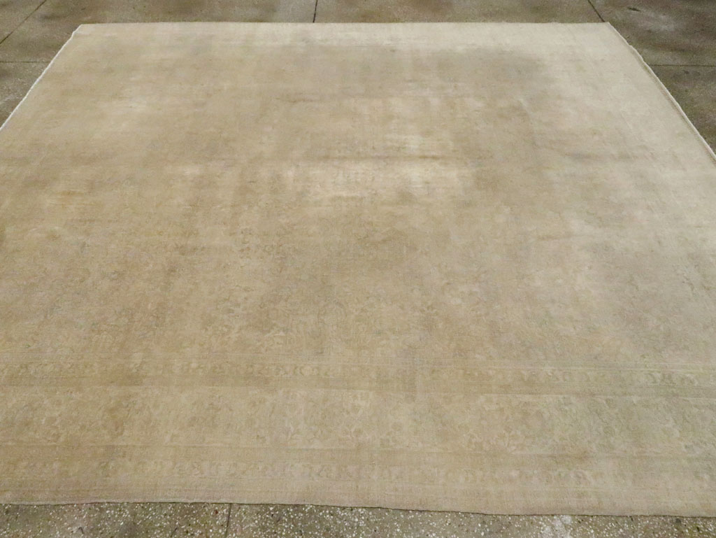 Antique Persian Tabriz Square Carpet, No.20044 - Gsblank