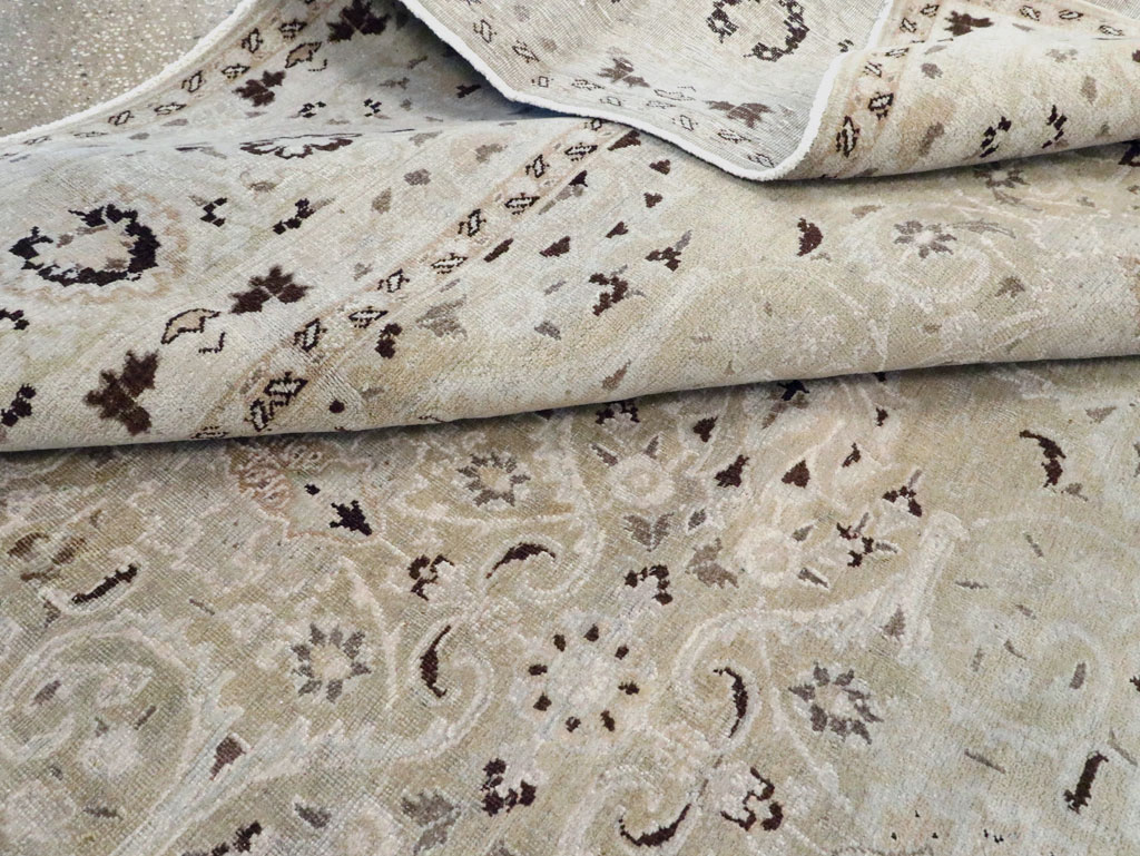 Vintage Persian Mashad Room Size Carpet, No.20082 - Gsblank