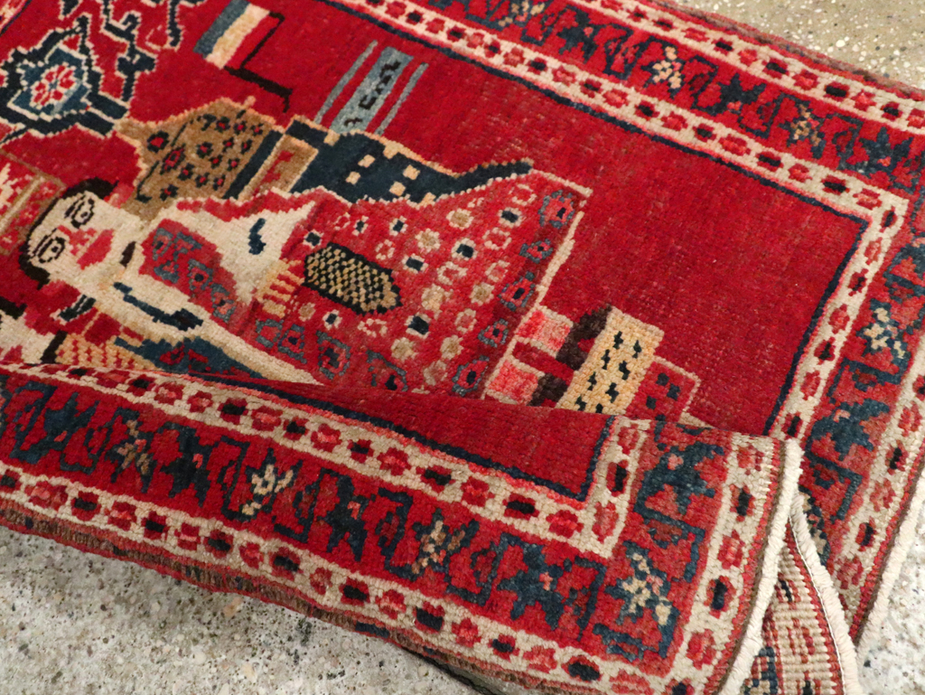 Antique Persian Heriz Pictorial Rug (Pair: 1 of 2), No.20091 - Gsblank