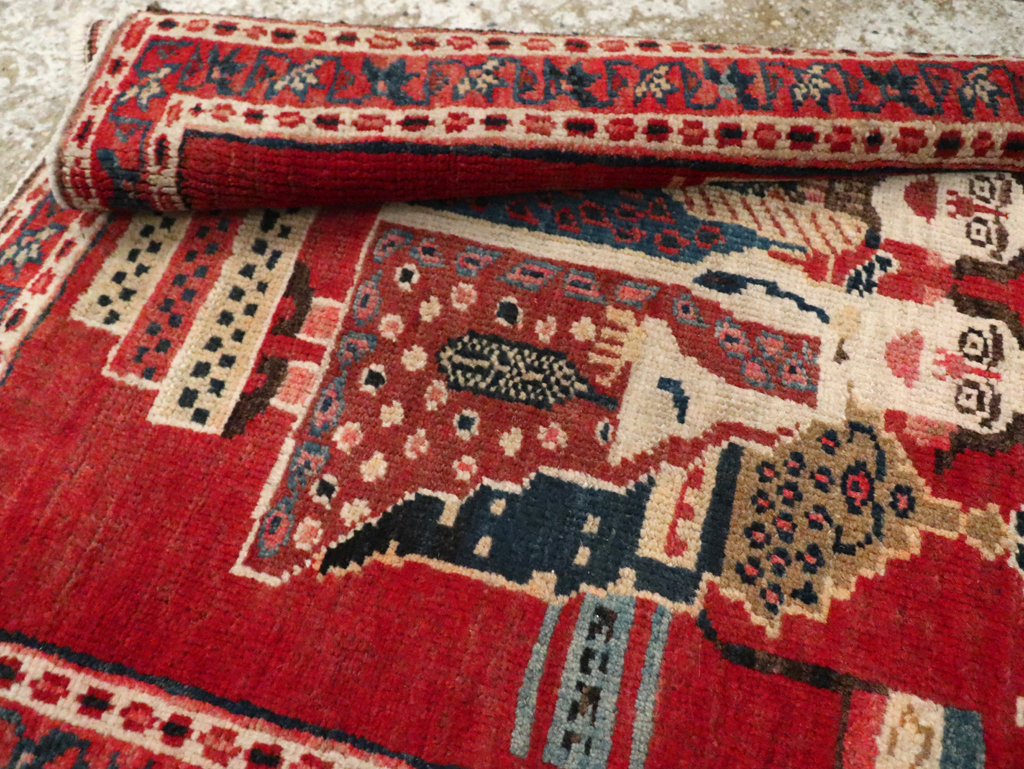 Antique Persian Heriz Pictorial Rug (Pair: 2 of 2), No.20092 - Gsblank