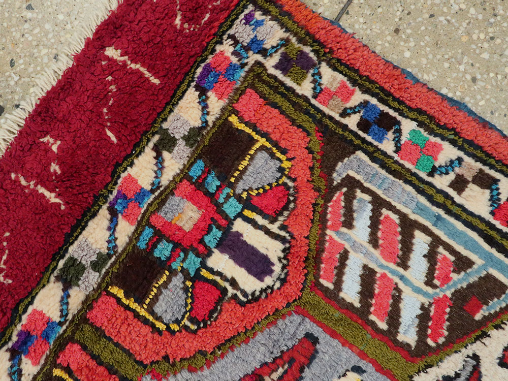 Vintage Persian Hamadan Rug, No.20107 - Gsblank