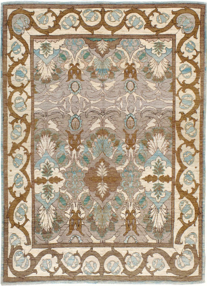 Modern Persian Tabriz Accent Rug, No.20111 - Gsblank