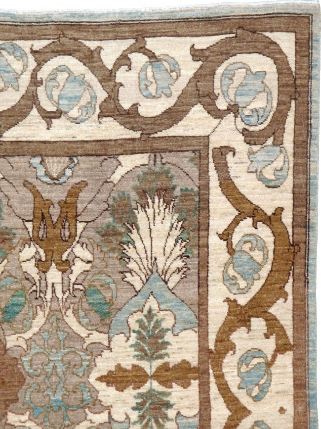 Modern Persian Tabriz Accent Rug, No.20111 - Gsblank