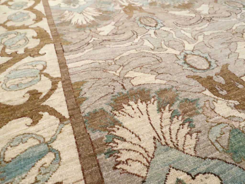 Modern Persian Tabriz Accent Rug, No.20111 - Gsblank