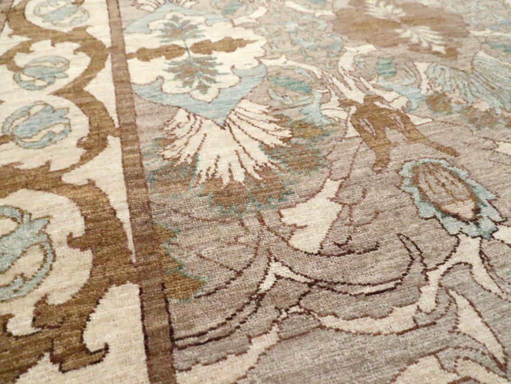 Modern Persian Tabriz Accent Rug, No.20111 - Gsblank