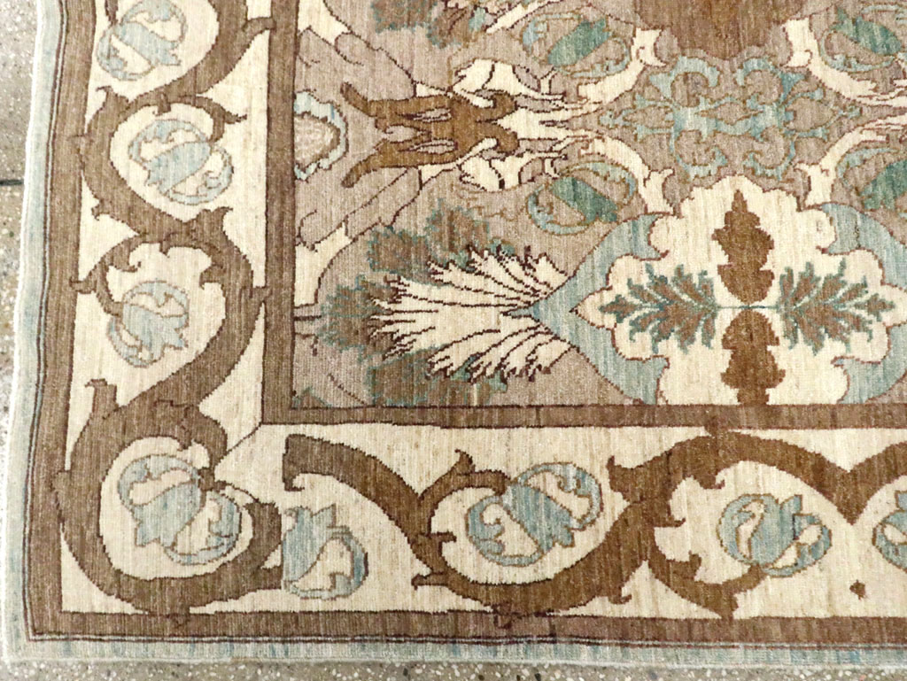 Modern Persian Tabriz Accent Rug, No.20111 - Gsblank