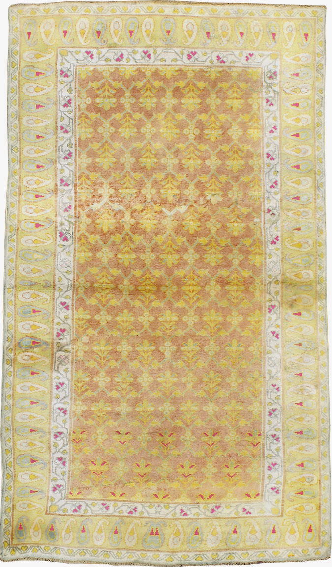Vintage Indian Cotton Agra Rug, No.20114 - Gsblank