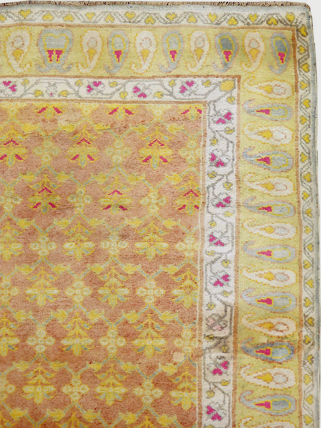 Vintage Indian Cotton Agra Rug, No.20114 - Gsblank