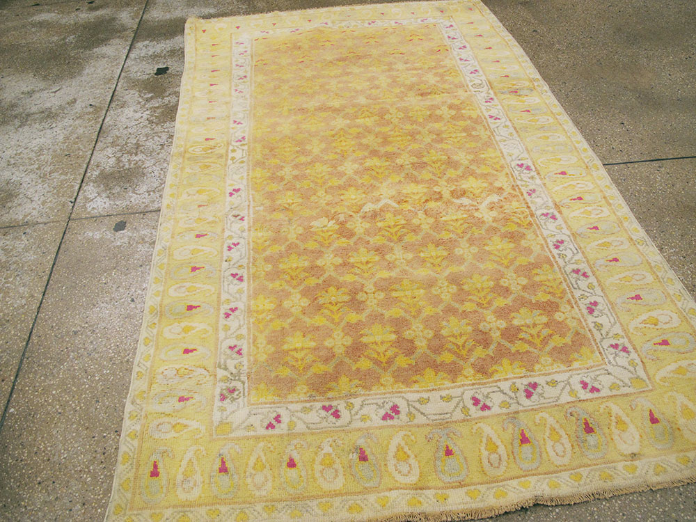 Vintage Indian Cotton Agra Rug, No.20114 - Gsblank