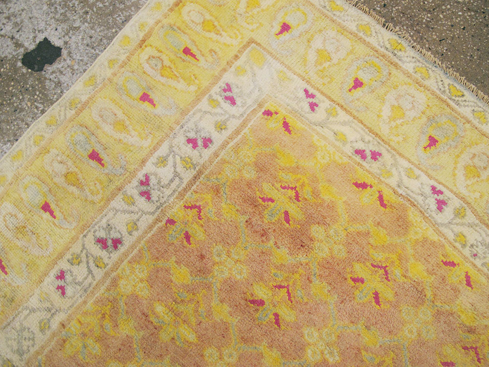 Vintage Indian Cotton Agra Rug, No.20114 - Gsblank